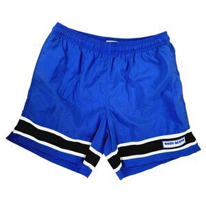 Vintage 90s Body Glove‎ Swim Trunks Elastic Shorts Size Medium Surf Pockets Blue